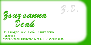 zsuzsanna deak business card