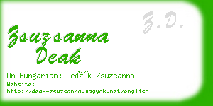 zsuzsanna deak business card